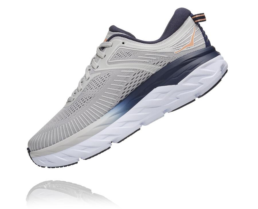 Tenis Hoka One One Feminino Cinzentas/Pretas - Bondi 7 - 506-RXYZOV